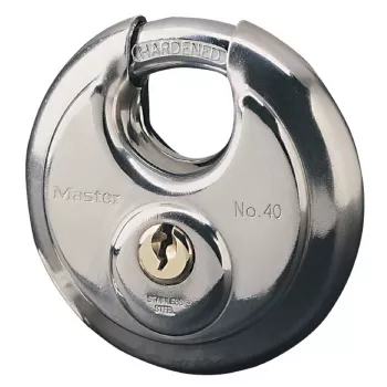 MASTER LOCK 70mm Nerūsējošā tērauda Disku Slēdzene ar Pilnībā Aizsargātu Važu