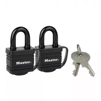 Slēdzene MASTER LOCK 7804EURT 2 x 40mm laminēts tērauds melna