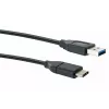 USB kabelis Schwaiger CK 3141 USB 3.2 Gen 1 1m USB A USB C Melns