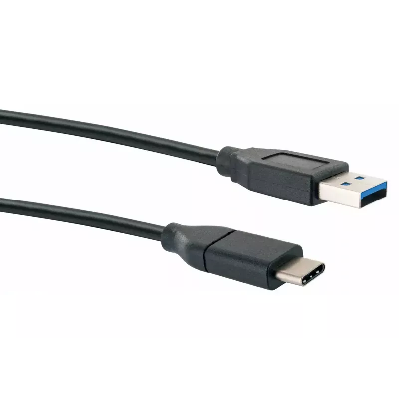 USB kabelis Schwaiger CK 3141 USB 3.2 Gen 1 1m USB A USB C Melns