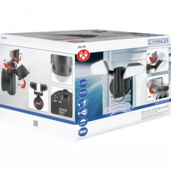 Āra sienas lampa Schwaiger LED220 011 ar kustības sensoru