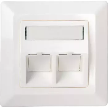 Schwaiger NKSD2532 tīkla savienojuma kārba 2x Keystone, balta