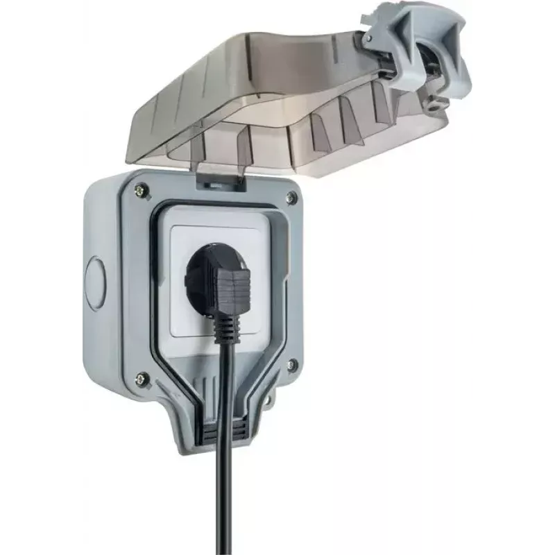 Āra kontaktligzda Schwaiger SOAD0100 Pelēka IP66 230V 16A