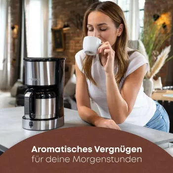 Pilienu kafijas automāts BOMANN KA6066CB 1.2 L ūdens tvertne, 10 tases, melns & nerūsējošais tērauds