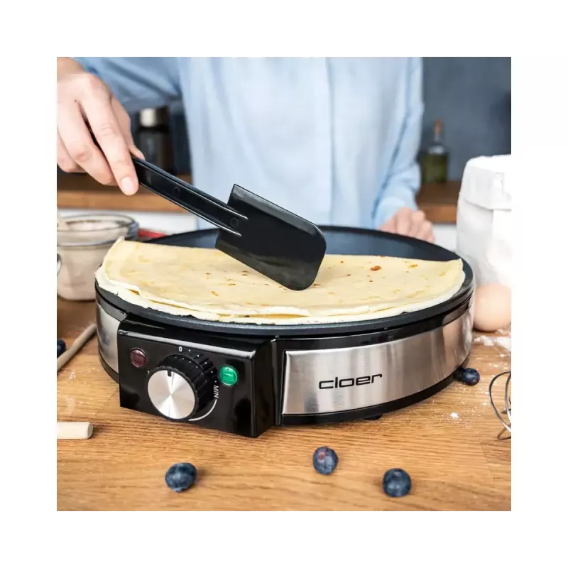 Cloer 6630 Pankūku panna 2 pankūkām Melns Nerūsējošais tērauds 30 cm