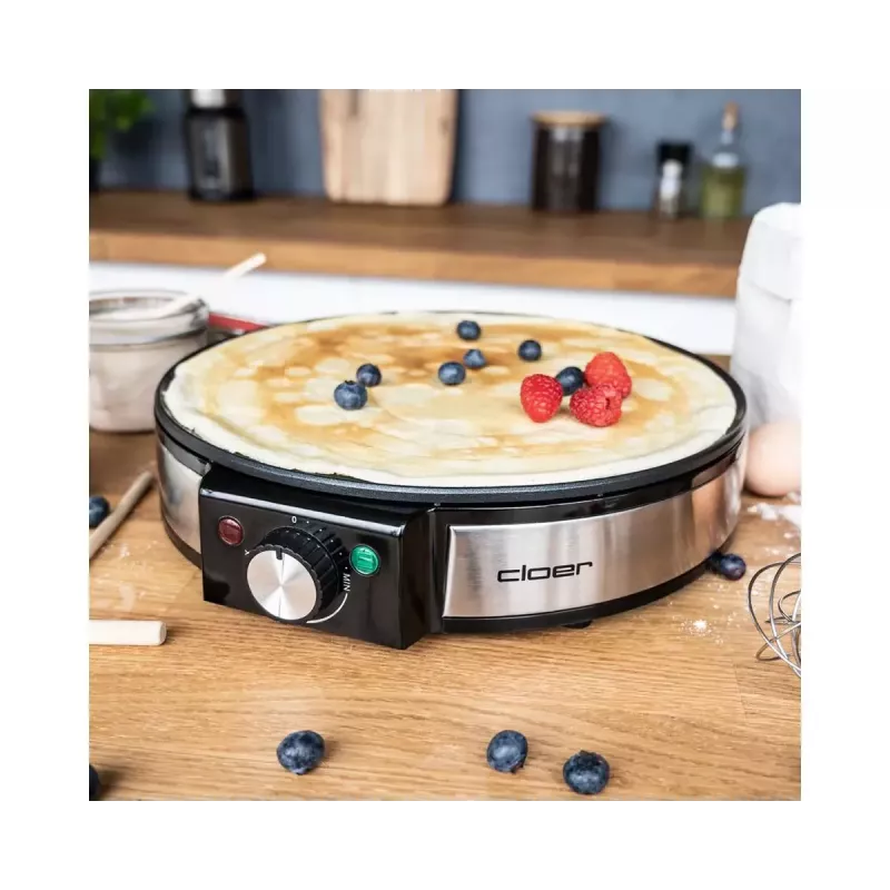 Cloer 6630 Pankūku panna 2 pankūkām Melns Nerūsējošais tērauds 30 cm