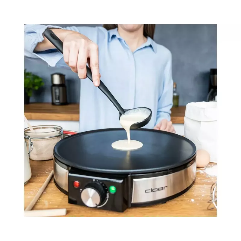 Cloer 6630 Pankūku panna 2 pankūkām Melns Nerūsējošais tērauds 30 cm