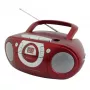Pārnēsājama stereo sistēma Soundmaster SCD5100RO — CD/Kasešu atskaņotājs/Radio, pelēka/sarkana