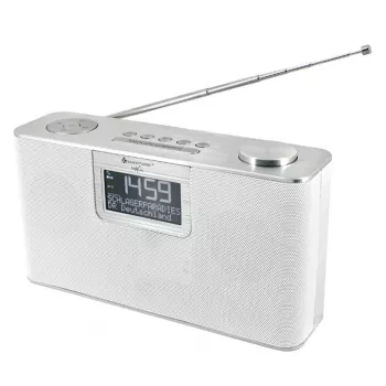 Personīgais radio Soundmaster DAB700WE — Analogais un digitālais (DAB+, FM), 12 W RMS, LCD 2.9 collas, MicroSD, Sudrabs/Balts