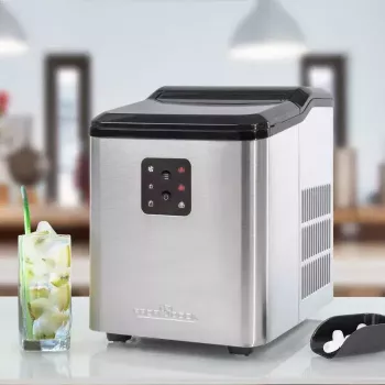 Ledus gabaliņu ražotājs ProfiCook PC-EWB 1253 — 12 kg/24h, 1.5 L tvertne, 2 izmēri, 120 W, Melns/Pelēks