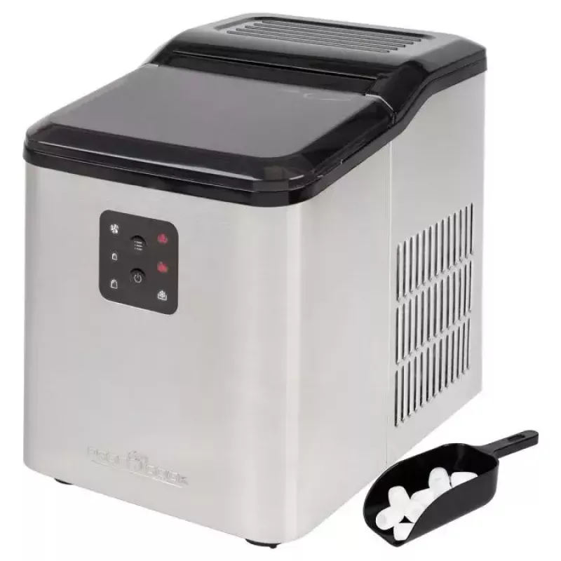 Ledus gabaliņu ražotājs ProfiCook PC-EWB 1253 — 12 kg/24h, 1.5 L tvertne, 2 izmēri, 120 W, Melns/Pelēks