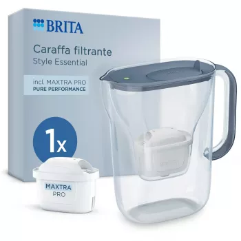 Brita Style Essential 2.4 L akmens krāsā caurspīdīgs ūdens filtra krūze
