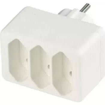 REV Dreifold Plug 512730777 trīskāršs kontaktligzdas adapteris, balts