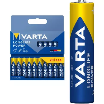 Varta Longlife Power Micro AAA LR03 1.5 V sārma baterijas, 20 gab. (04903 121 720)