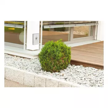 Laika stacija tfa dostmann Casa White LCD — iekštelpu/āra, bezvadu 0.433 GHz, AA 1.5 V, 141×100×48 mm