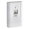 Laika stacija tfa dostmann Casa White LCD — iekštelpu/āra, bezvadu 0.433 GHz, AA 1.5 V, 141×100×48 mm