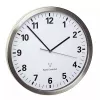 Sienas/galda kvarca pulkstenis TFA 60.3523.02 — apaļš sudrabs/balts, 305 mm, AA 1,5 V