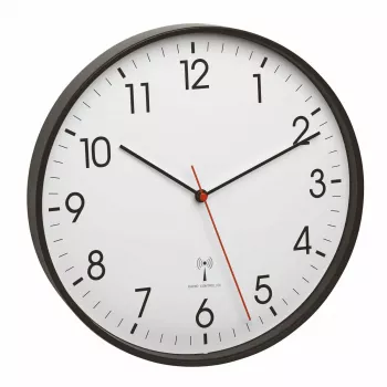 Kvarca pulkstenis TFA-Dostmann 60.3537.01 Apaļš Melns Sienas/Galda Pulkstenis