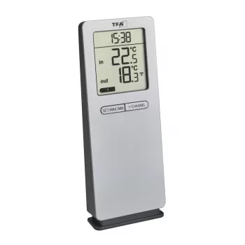 Bezvadu elektroniskais termometrs TFA-Dostmann 30.3071.54 Iekštelpu/Āra Sudrabs