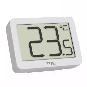 Elektroniskais iekštelpu termometrs TFA-Dostmann 30.1065.02 Balts °C