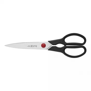 Virtuves šķēres ZWILLING TWIN L 230 mm, nerūsējošā tērauda asmeņi, melns rokturis, universāla lietošana