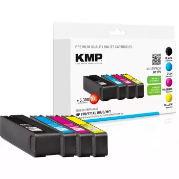 Kasešu komplekts KMP HP 970/971XL Multipack Melns