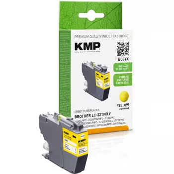 KMP B58YX dzeltenā tintes kasetne saderīga ar Brother LC-3219XLY