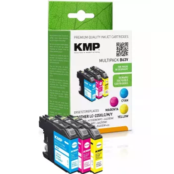 KMP Brother LC-225XL C/M/Y Multipak 3x1200 lpp