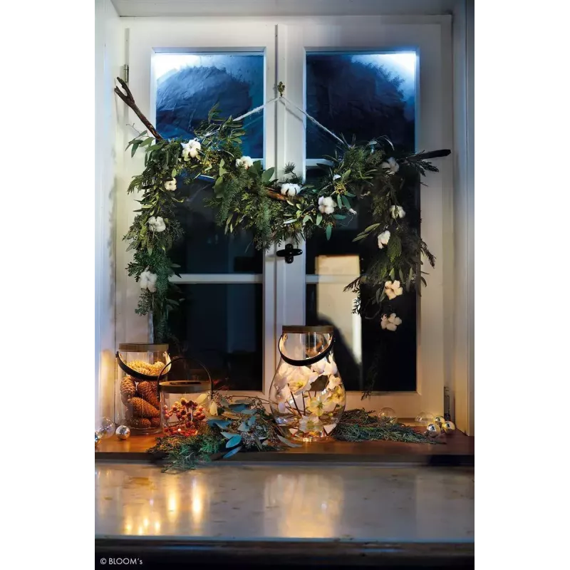 Galda lampa Krinner LUMIX Deco Glass Basic LED Caurspīdīgs Bambusa Stikls