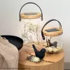 Galda lampa Krinner LUMIX Deco Glass Basic LED Caurspīdīgs Bambusa Stikls