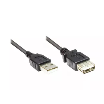 USB pagarinātājs Alcasa 2511-OF5S USB 2.0 5m Melns