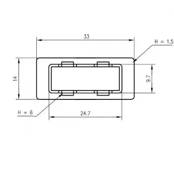 Vāciņš SC-Duplex adaptera atverei Telegärtner B00012A0011 Melns