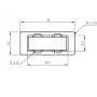 Vāciņš SC-Duplex adaptera atverei Telegärtner B00012A0011 Melns