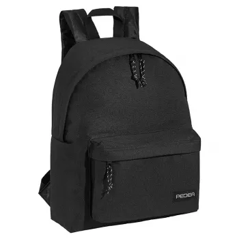 Mugursoma PEDEA Style 33,8 cm (13,3 colli) ierīcēm, melna, 1 priekšējā kabata, rokturi, plecu siksna