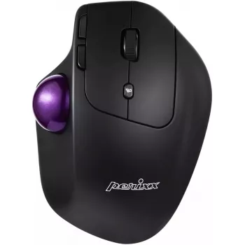 Perixx PERIMICE-720 bezvadu trackball pele — 2.4 GHz un Bluetooth, ergonomiska