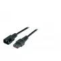 Strāvas kabelis EFB Elektronik EK601SW.1 Melns 1 m C14–C13