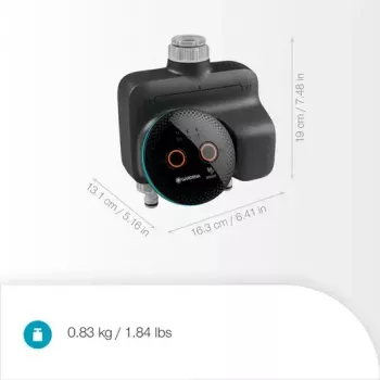 GARDENA viedais ūdens kontrolleris Wireless 19034-20 — Bluetooth, baterija (AA), melns