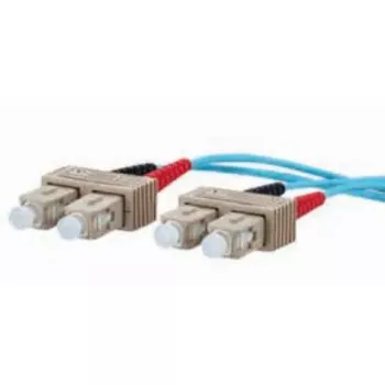 Optiskās šķiedras kabelis METZ CONNECT 151J1EOEO10E 2x SC OM3 1 m Aqua