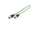 Industriālais Ethernet savienojuma kabelis METZ CONNECT 142M2X11020, 2,0 m, M12 X-kodēts, Cat.6A, PUR