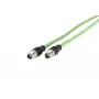 Industriālais Ethernet savienojuma kabelis METZ CONNECT 142M2X11020, 2,0 m, M12 X-kodēts, Cat.6A, PUR