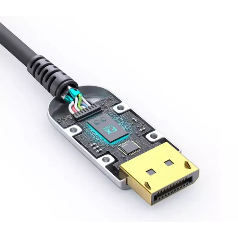 FiberX HDMI kabelis FX-I350-015 15m Type A vīriešu 2.0 18Gbit/s Melns Sudrabs