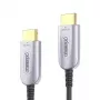 FiberX HDMI kabelis FX-I350-015 15m Type A vīriešu 2.0 18Gbit/s Melns Sudrabs