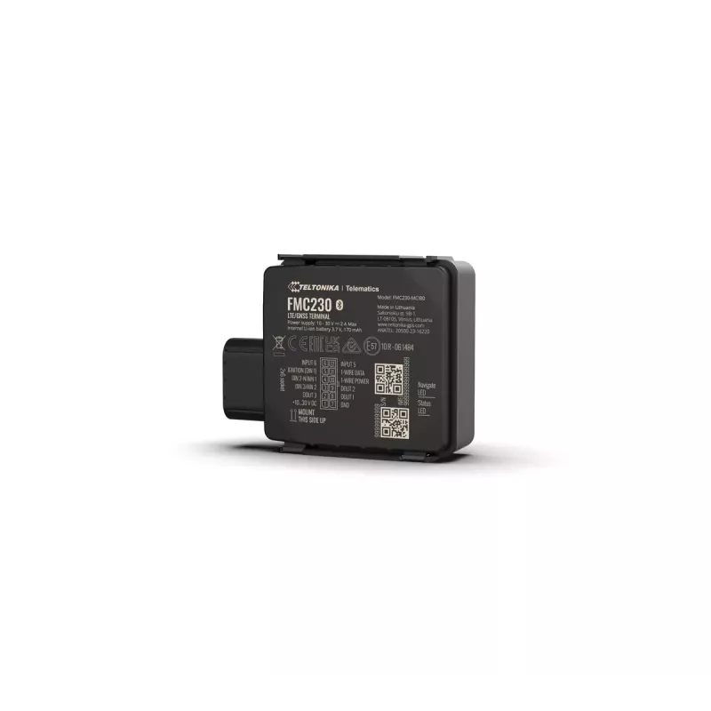 GPS izsekotājs Teltonika FMC230 Ūdensizturīgs LTE CAT 1 Melns