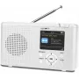 Reflexion TRA23DAB galda DAB+ radio balts ar Bluetooth un 20 iepriekš iestatītām stacijām