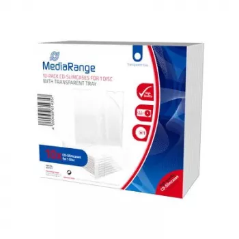 CD Slimcase MediaRange BOX32-T 1 disks 5,2 mm caurspīdīgs paliktnis