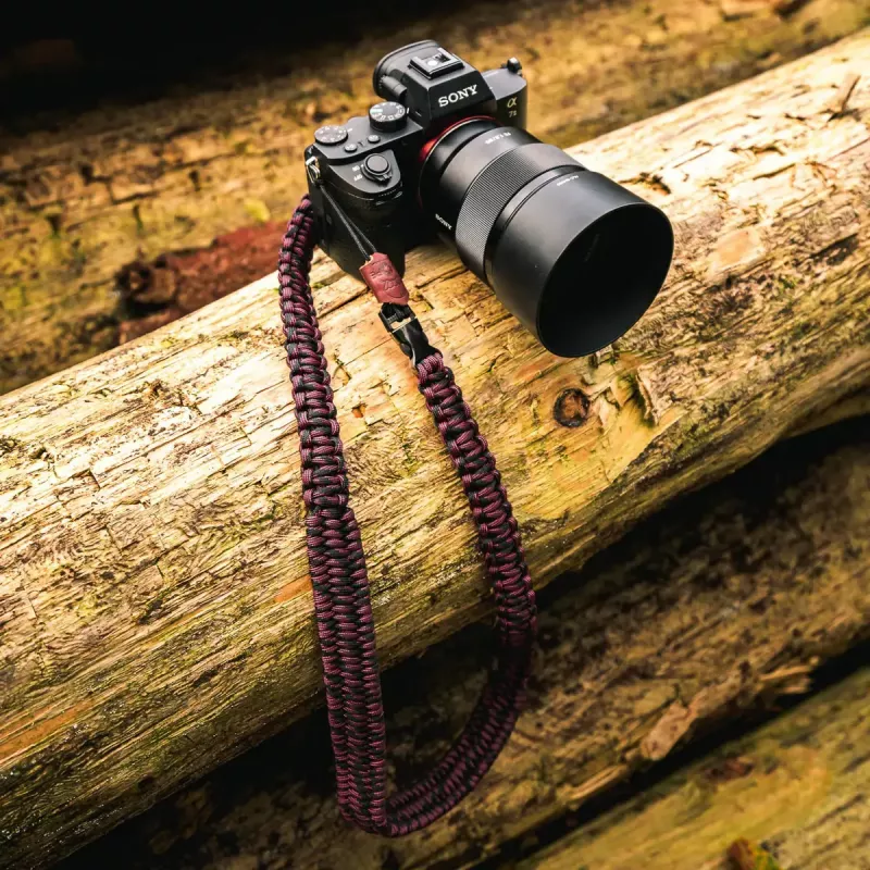 C-ROPE Traveler Paracord fotoaparāta siksna, 125 cm, Silent Black