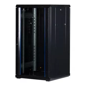 Rockstable 22U 19 collu servera skapis ar rūdītu stiklu RS19-6622