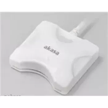 Karšu lasītājs Akasa AK-CR-03WHV2 USB 3.0 Balts, daudzslotu ārējais lasītājs SD/microSD/CF/Memory Stick