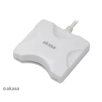 Karšu lasītājs Akasa AK-CR-03WHV2 USB 3.0 Balts, daudzslotu ārējais lasītājs SD/microSD/CF/Memory Stick