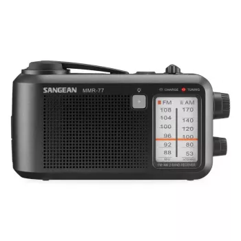 Portatīvais radio Sangean MMR-77 analogais AM FM melns 3.5 mm austiņu